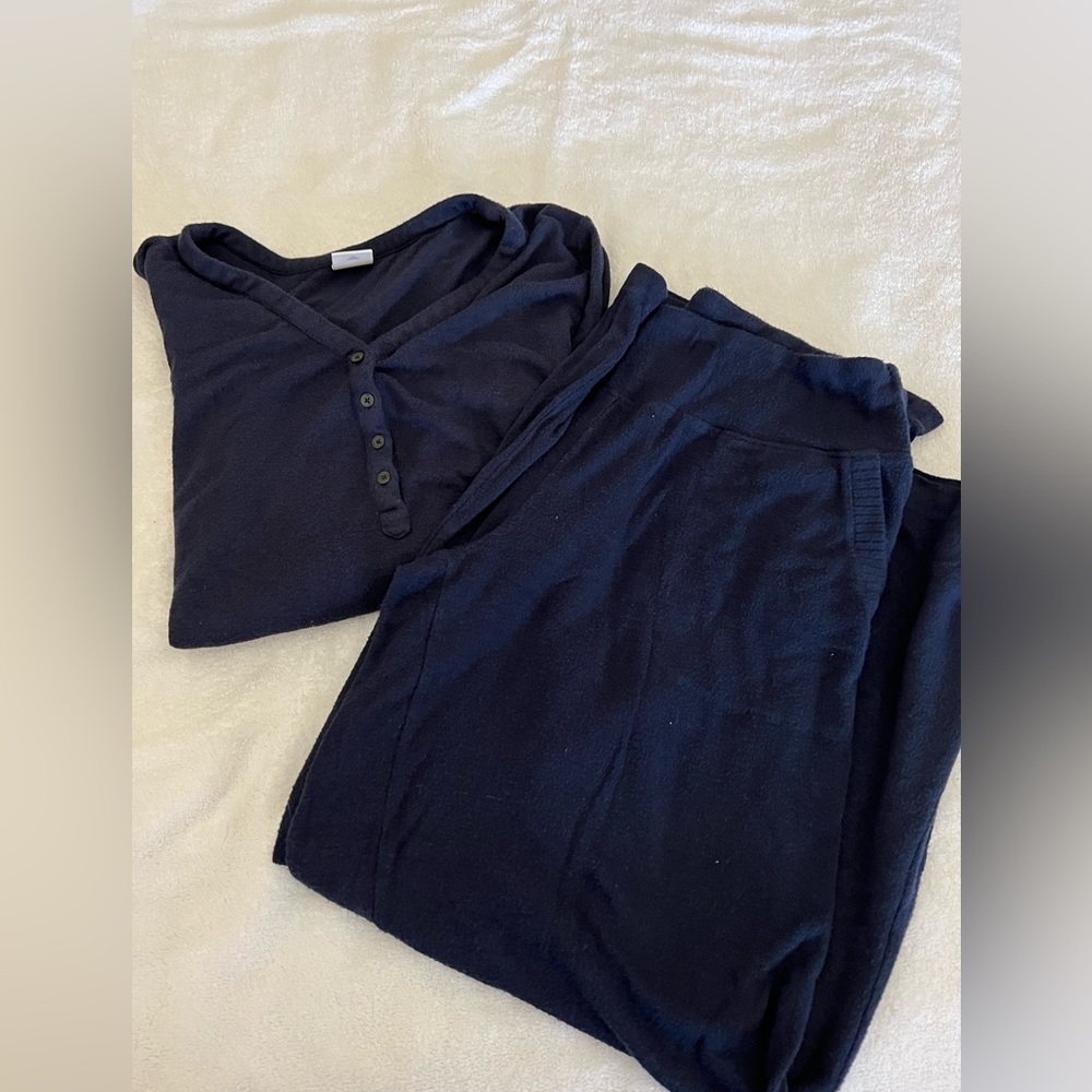 Soma Brushed Cozy Henley Top and Wide Leg Pant